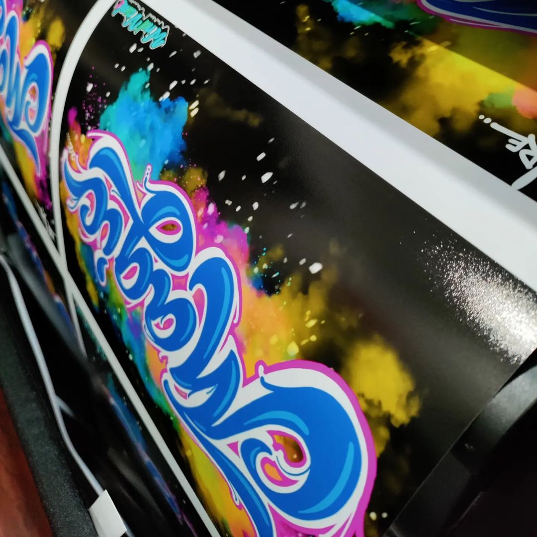 Graphic design printed on fine arts pro luster paper